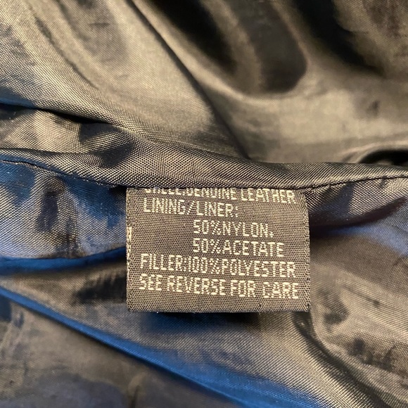 Sexy Vintage leather motorcycle jacket; black and blush pink; removable liner - Picture 4 of 5